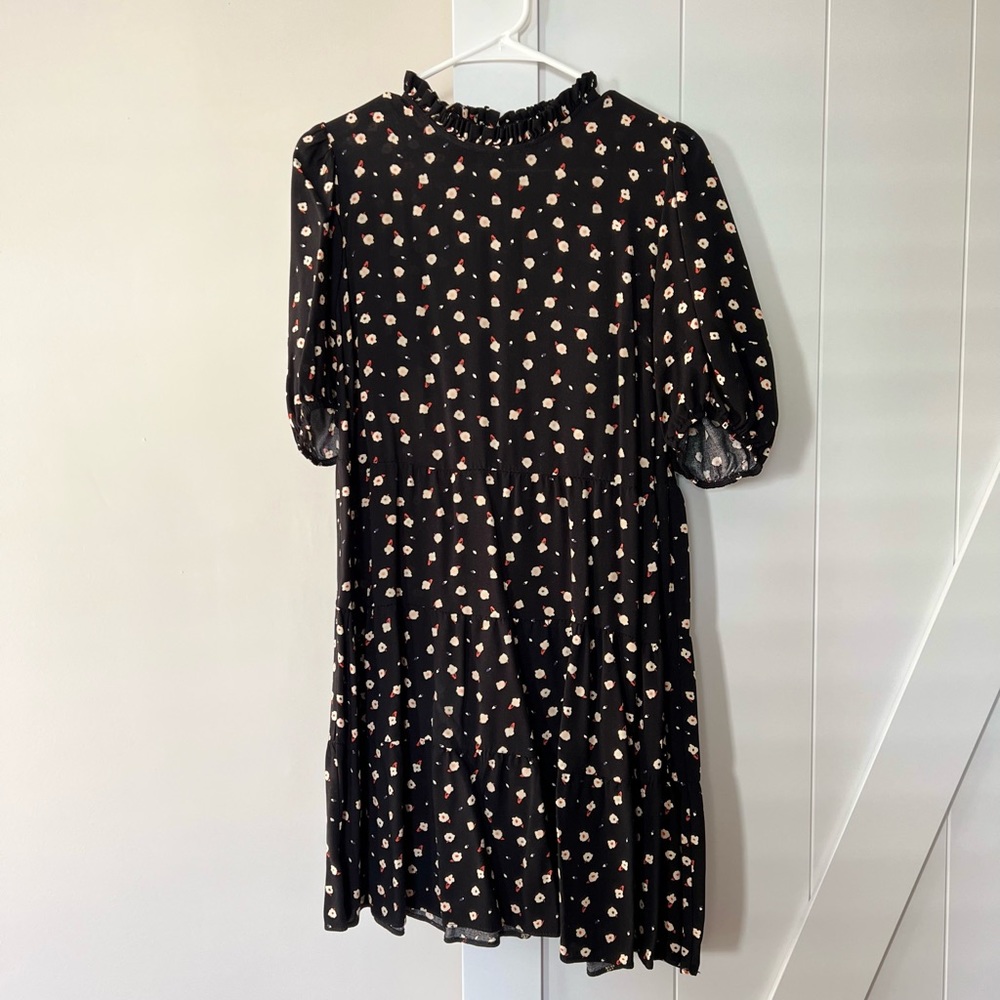 Black floral dress size 12